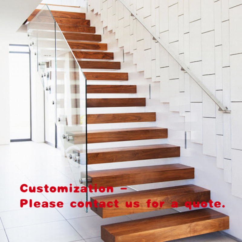 Interior Design Usa - Maßgefertigtes Modernes Design: Gerade Holztreppenstufen mit