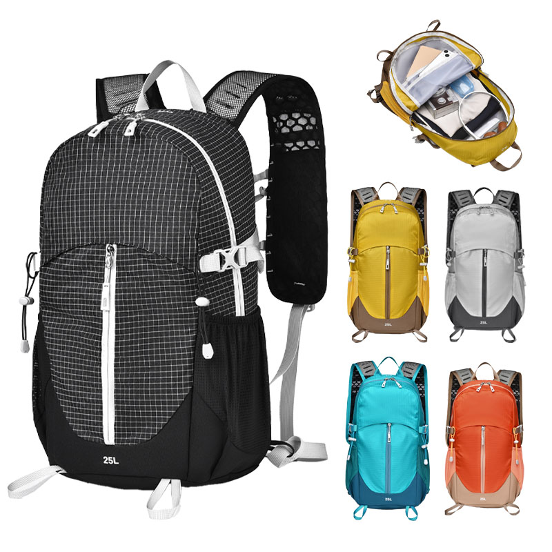 Interior Design Usa - 25l Großer Wanderrucksack, Wasserdichter Leichter Nylon-Wanderrucksack,