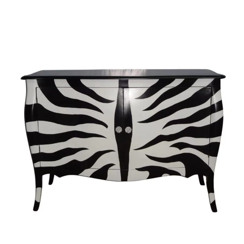 Interior Design Monochrome - Schwarz-Weißes Sideboard oder Buffet im Französischen