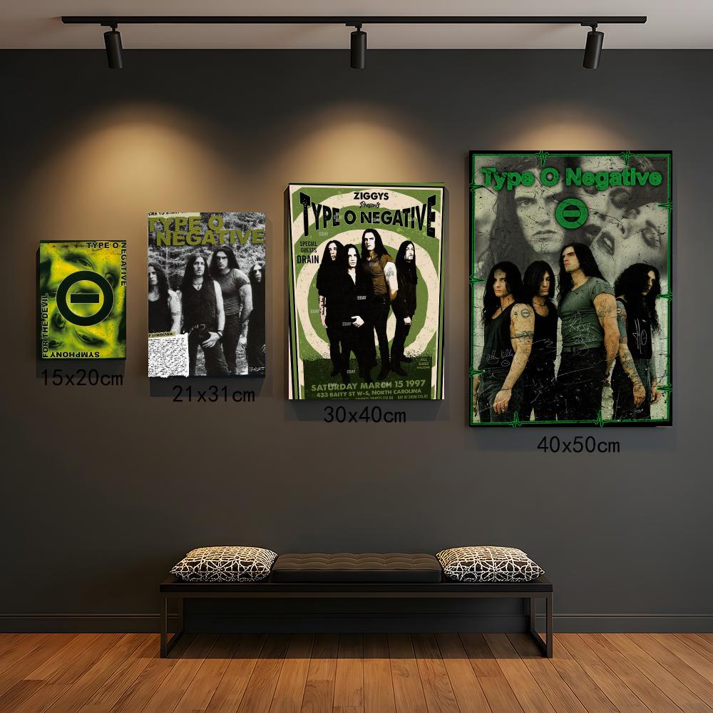 Interior Design Type - Band T-Type O Negative-E Malerei Kalligraphie