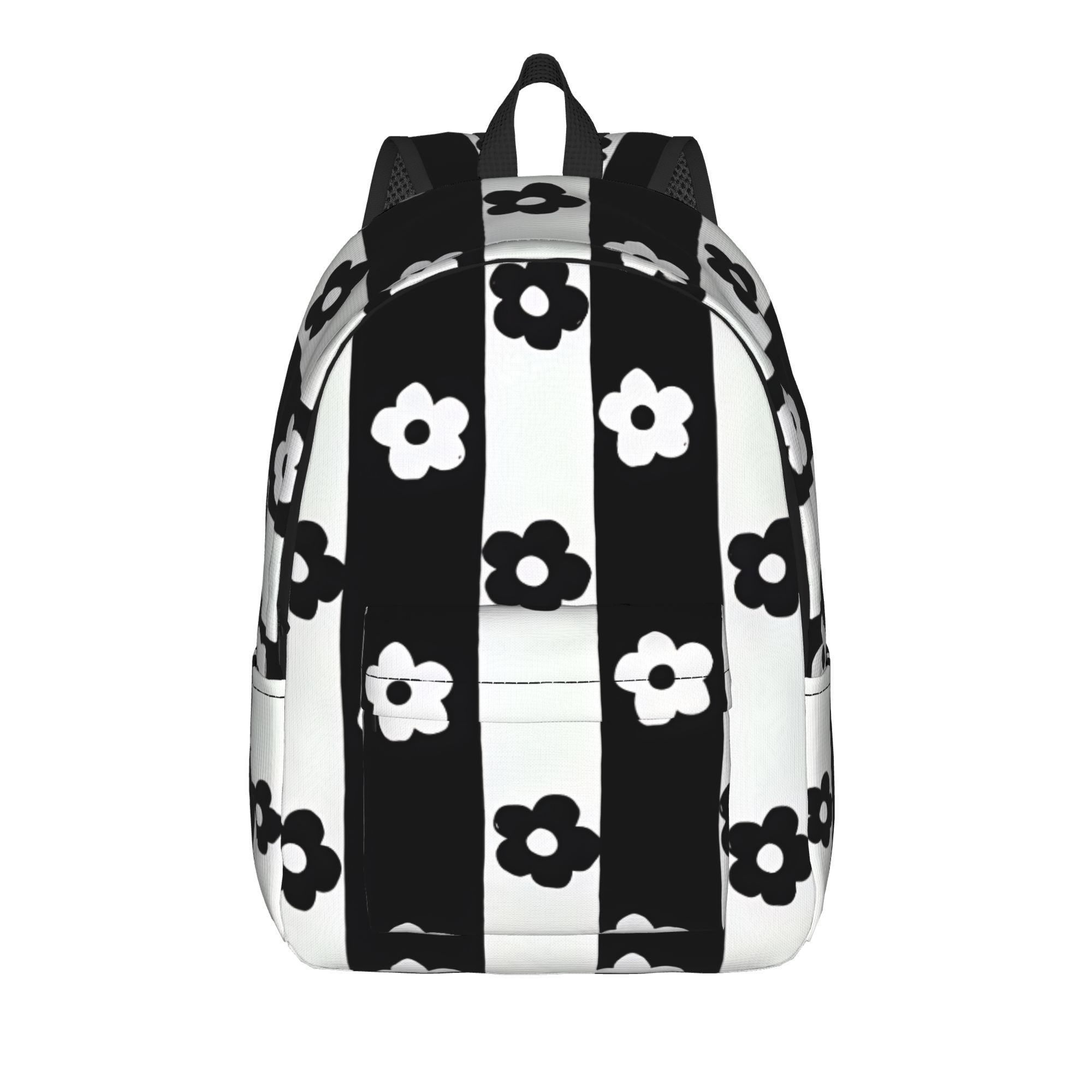 Interior Design Monochrome - Einfarbiger Gänseblümchen-Streifen-Rucksack Niedliche Rucksäcke für Damen