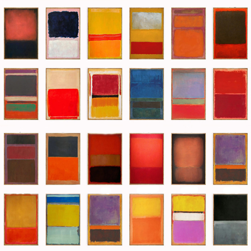 Interior Design Usa - Wanddekoration, Mark Rothko Poster-Sets, Rothko-Druck, abstrakte