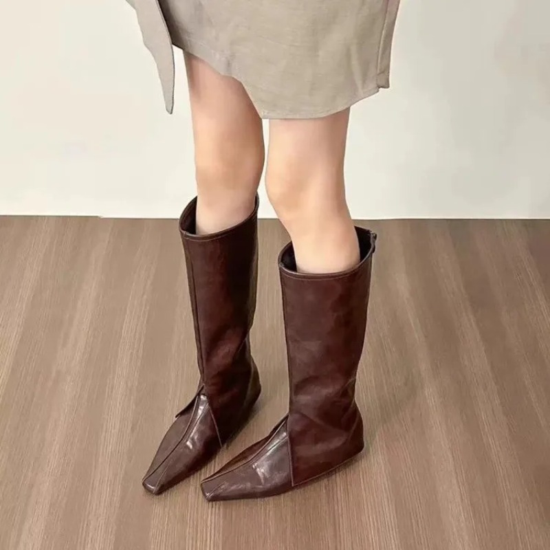 Flache High-Heel-Stiefel mit s – Interior Design Usa Bewertung und Preis