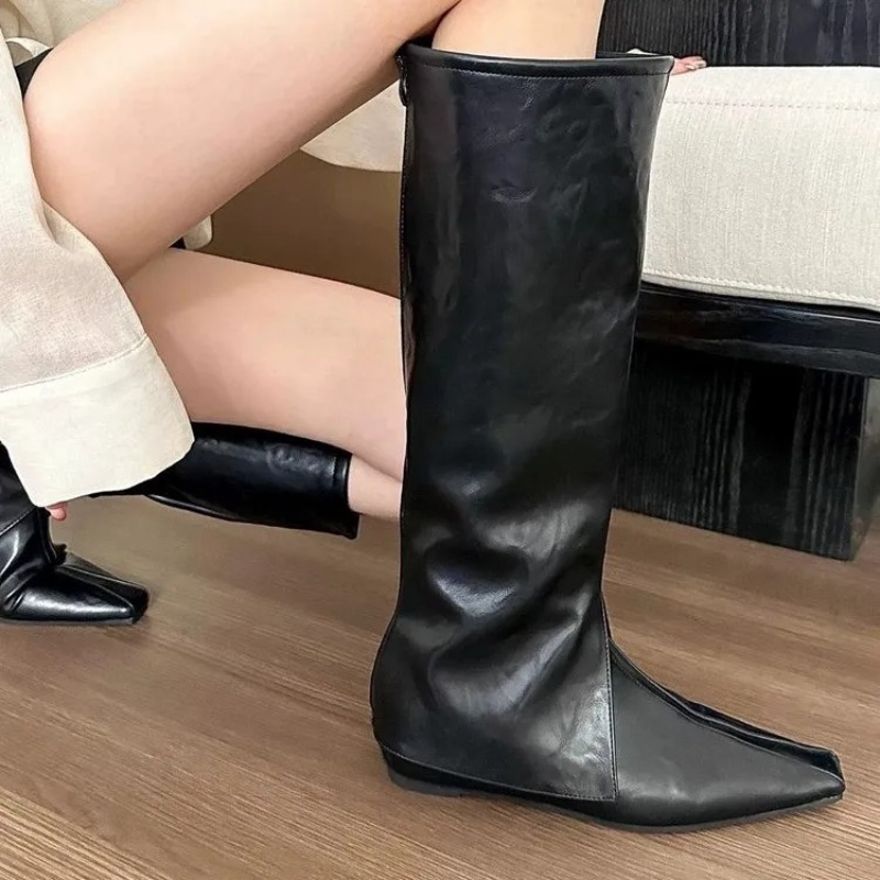 Flache High-Heel-Stiefel mit s – Interior Design Usa Bewertung und Preis
