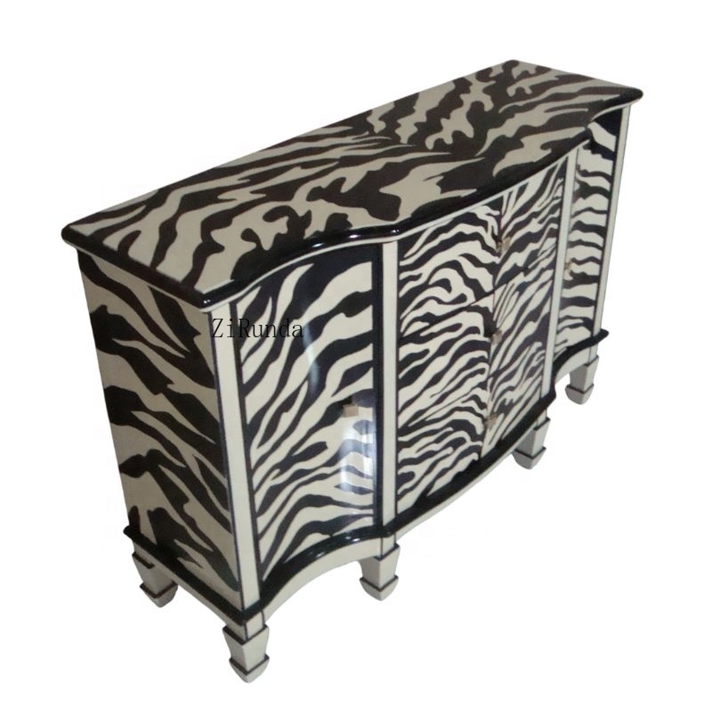 Zebra-Bemaltes Küchenschranksi – Interior Design Monochrome Bewertung und Preis