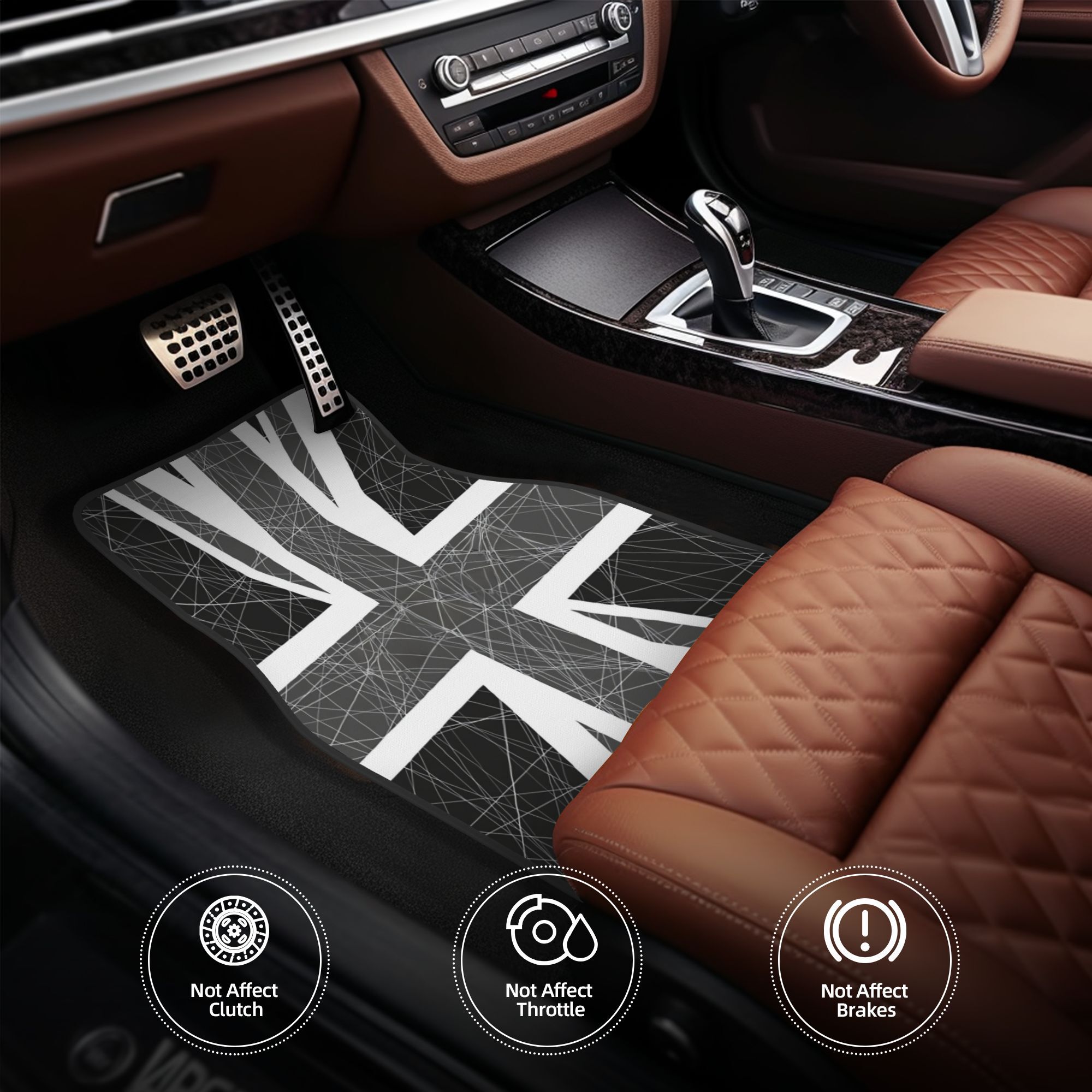 4 Stück monochrome Auto-Fußmat – Interior Design Monochrome Bewertung und Preis