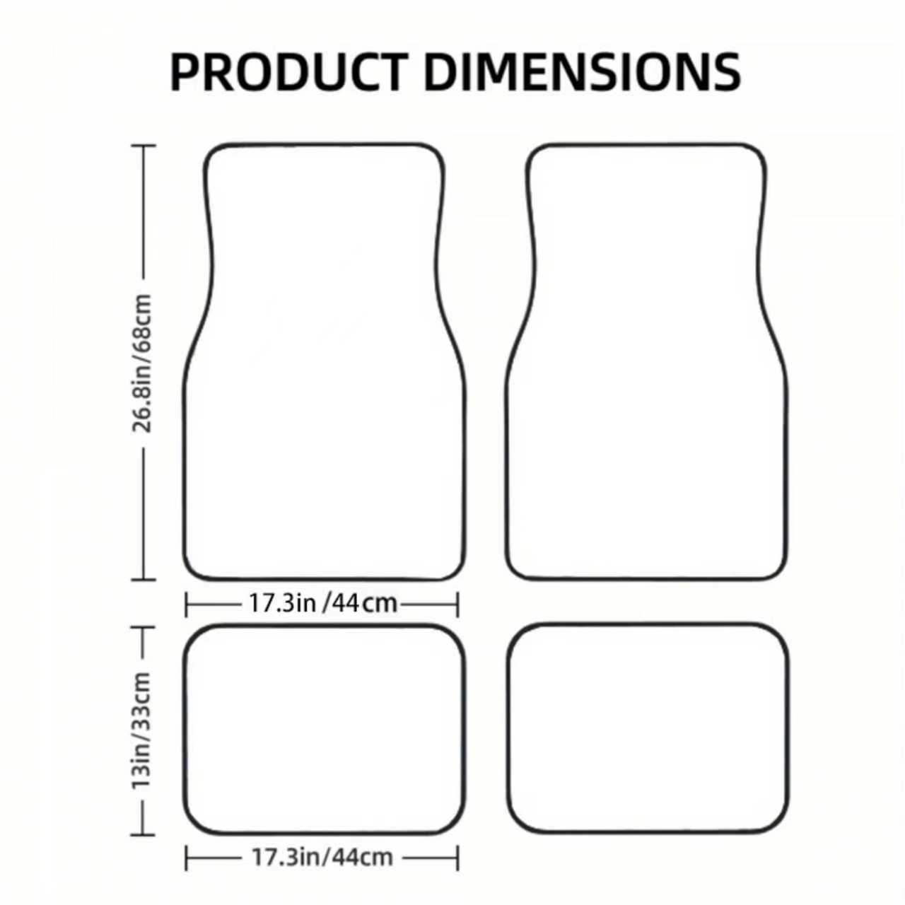 4 Stück monochrome Auto-Fußmat – Interior Design Monochrome Bewertung und Preis