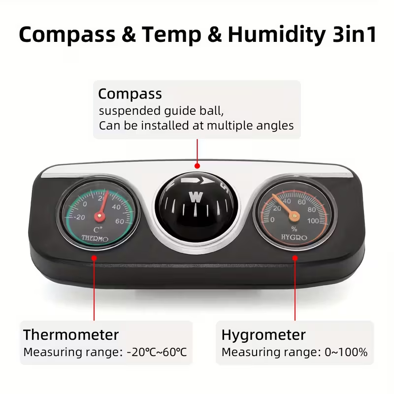 TRALOW 3-in-1-Kompass, Thermom – Interior Design Type Bewertung und Preis